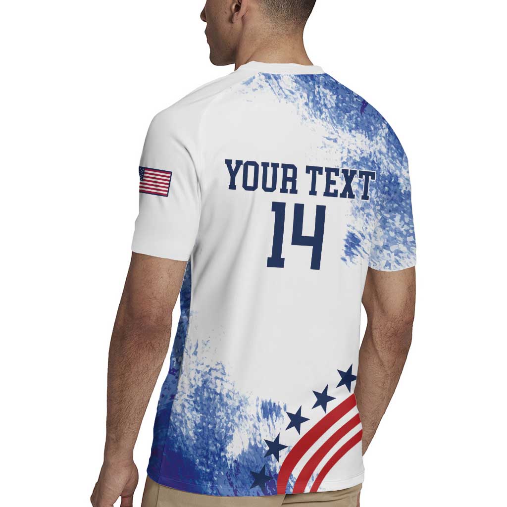 Custom United States Lacrosse Rugby Jersey 2025 Grunge Style