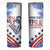 Custom United States Lacrosse Skinny Tumbler 2025 Grunge Style