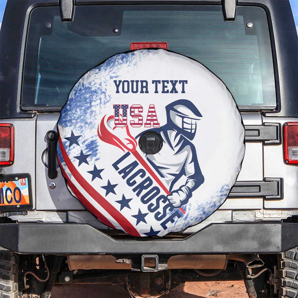 Custom United States Lacrosse Spare Tire Cover 2025 Grunge Style