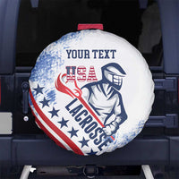 Custom United States Lacrosse Spare Tire Cover 2025 Grunge Style