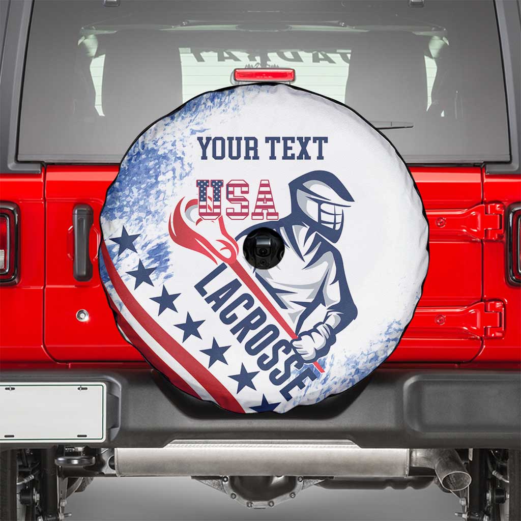 Custom United States Lacrosse Spare Tire Cover 2025 Grunge Style