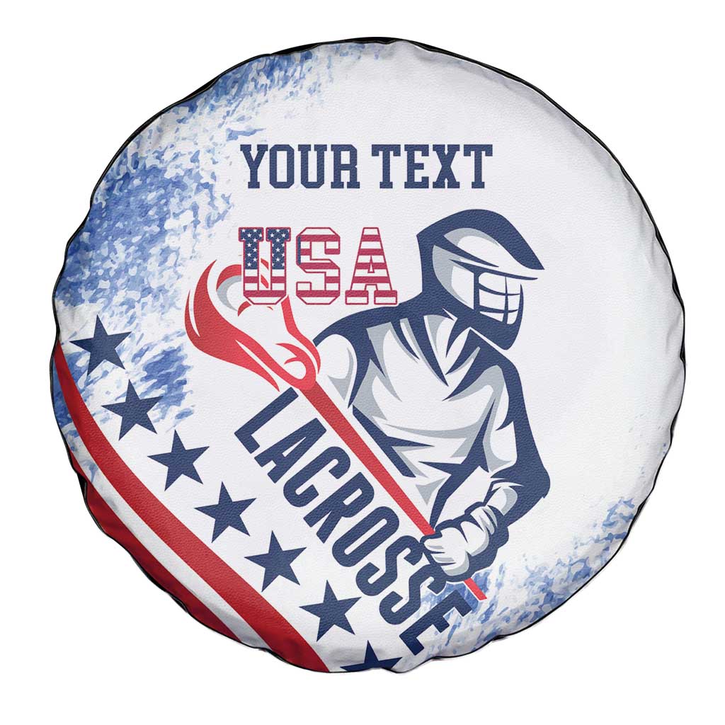 Custom United States Lacrosse Spare Tire Cover 2025 Grunge Style
