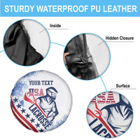 Custom United States Lacrosse Spare Tire Cover 2025 Grunge Style