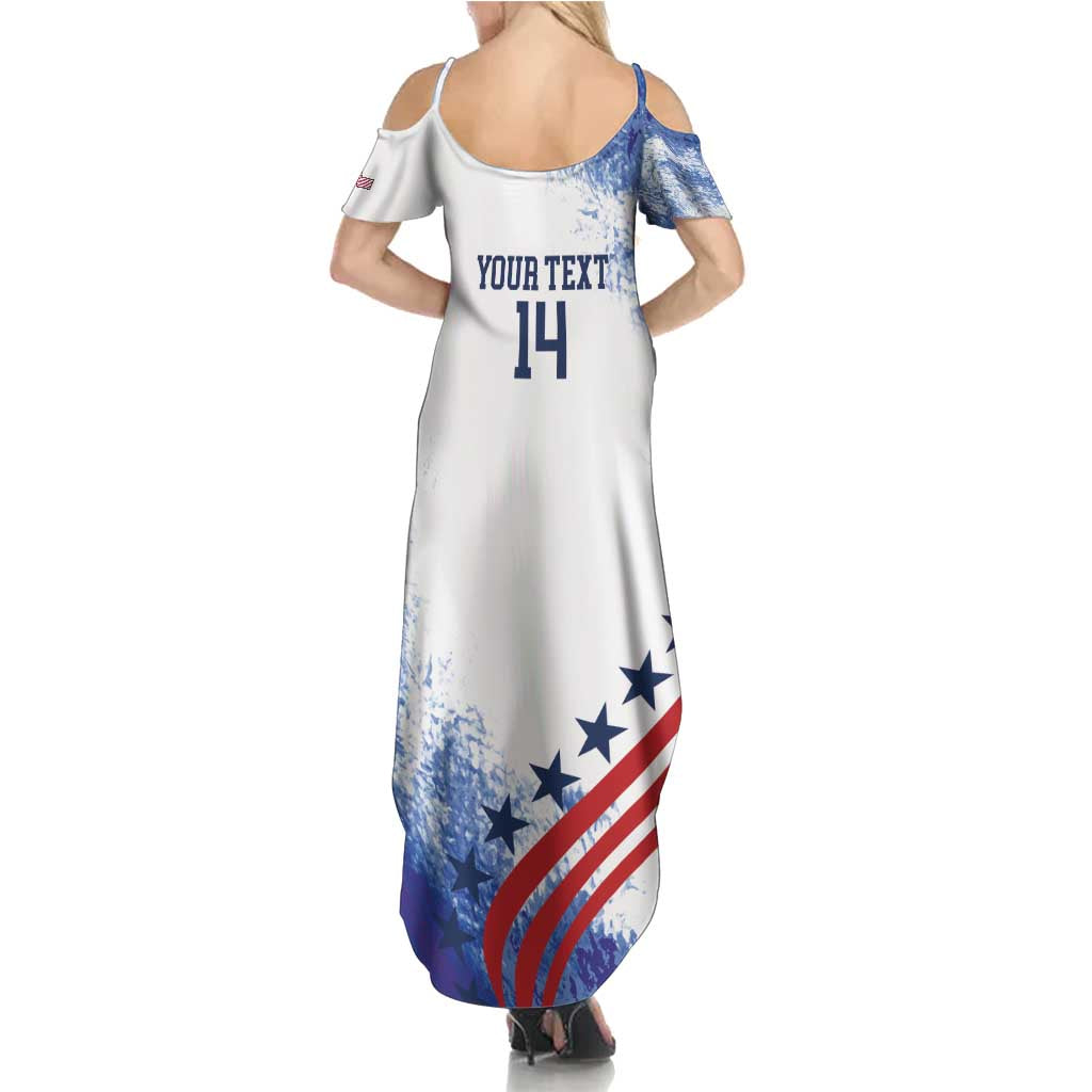 Custom United States Lacrosse Summer Maxi Dress 2025 Grunge Style