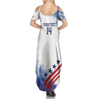 Custom United States Lacrosse Summer Maxi Dress 2025 Grunge Style