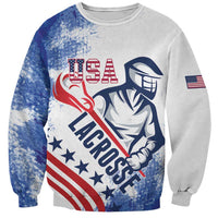 Custom United States Lacrosse Sweatshirt 2025 Grunge Style