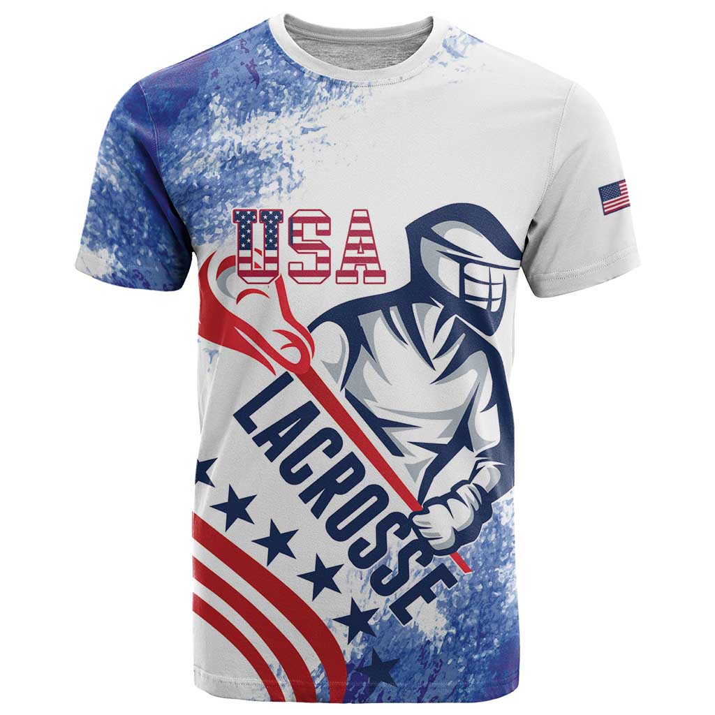 Custom United States Lacrosse T Shirt 2025 Grunge Style
