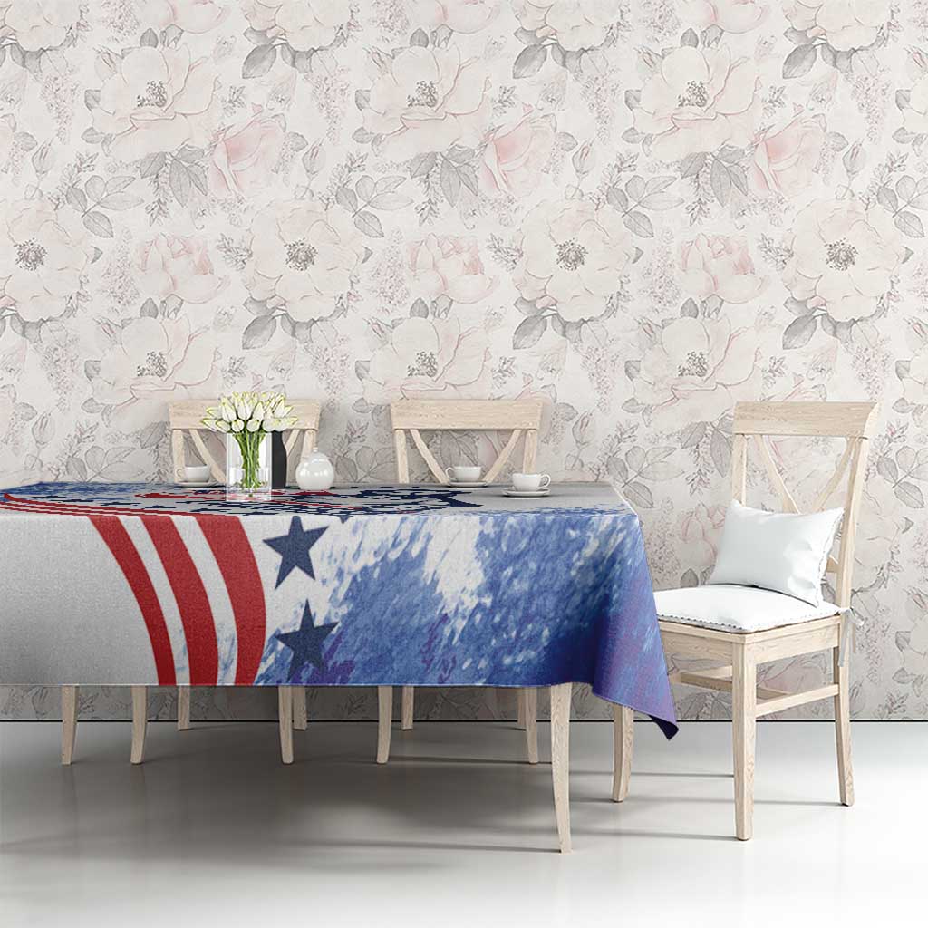 Custom United States Lacrosse Tablecloth 2025 Grunge Style