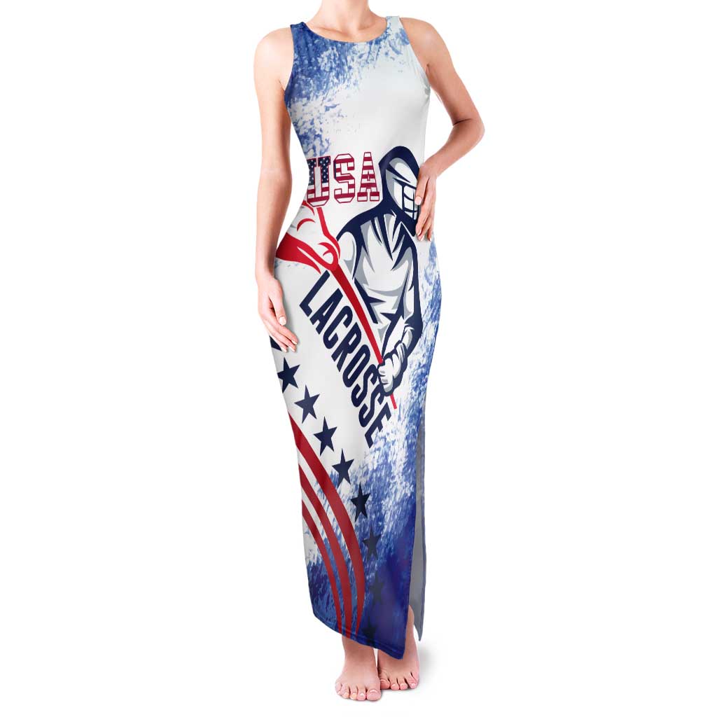 Custom United States Lacrosse Tank Maxi Dress 2025 Grunge Style