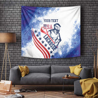 Custom United States Lacrosse Tapestry 2025 Grunge Style