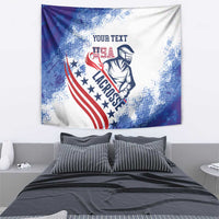 Custom United States Lacrosse Tapestry 2025 Grunge Style