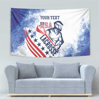 Custom United States Lacrosse Tapestry 2025 Grunge Style