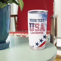 Custom United States Lacrosse Tumbler Cup 2025 Grunge Style
