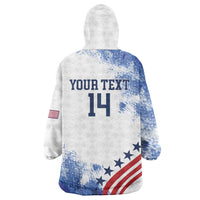 Custom United States Lacrosse Wearable Blanket Hoodie 2025 Grunge Style