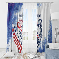 Custom United States Lacrosse Window Curtain 2025 Grunge Style