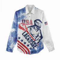 Custom United States Lacrosse Women Casual Shirt 2025 Grunge Style