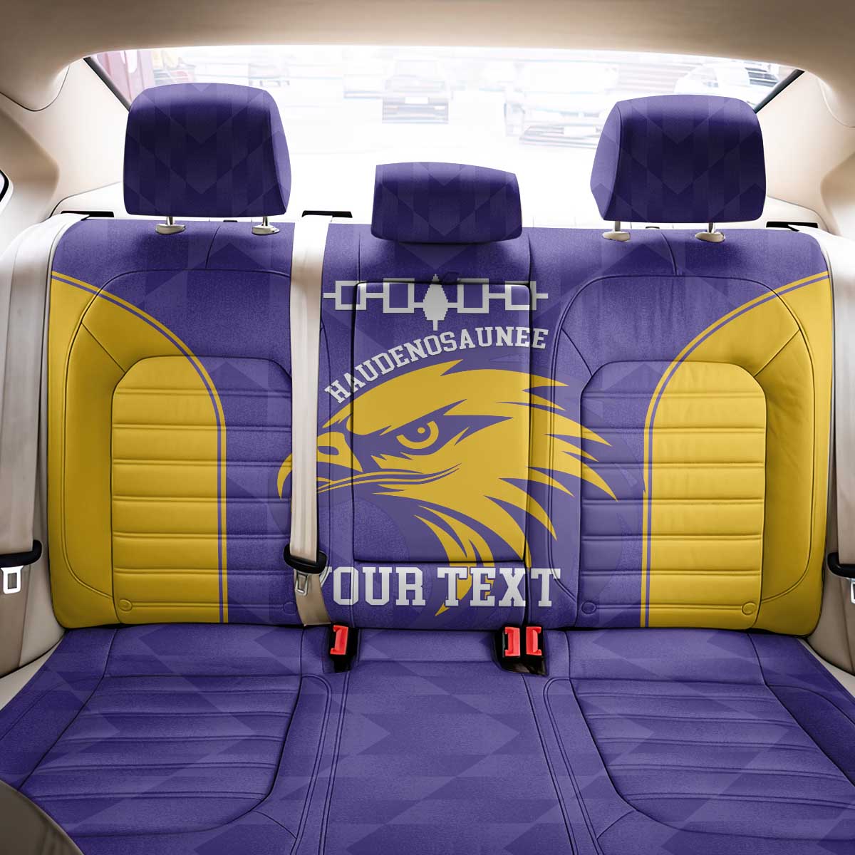 Custom Haudenosaunee Lacrosse Back Car Seat Cover 2025 Go Nationals