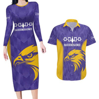 Custom Haudenosaunee Lacrosse Couples Matching Long Sleeve Bodycon Dress and Hawaiian Shirt 2025 Go Nationals