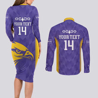 Custom Haudenosaunee Lacrosse Couples Matching Long Sleeve Bodycon Dress and Long Sleeve Button Shirt 2025 Go Nationals