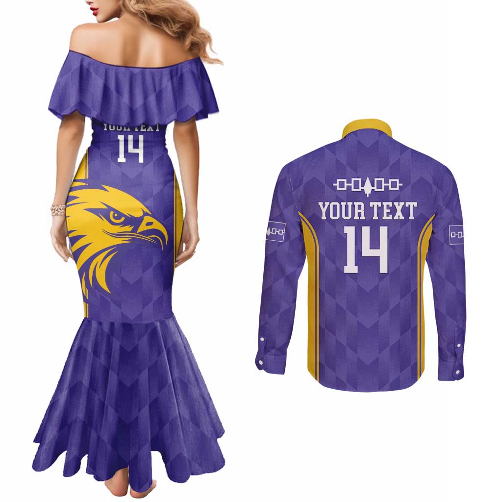 Custom Haudenosaunee Lacrosse Couples Matching Mermaid Dress and Long Sleeve Button Shirt 2025 Go Nationals