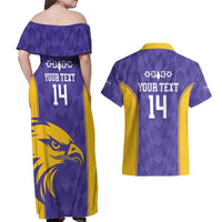 Custom Haudenosaunee Lacrosse Couples Matching Off Shoulder Maxi Dress and Hawaiian Shirt 2025 Go Nationals