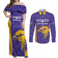 Custom Haudenosaunee Lacrosse Couples Matching Off Shoulder Maxi Dress and Long Sleeve Button Shirt 2025 Go Nationals