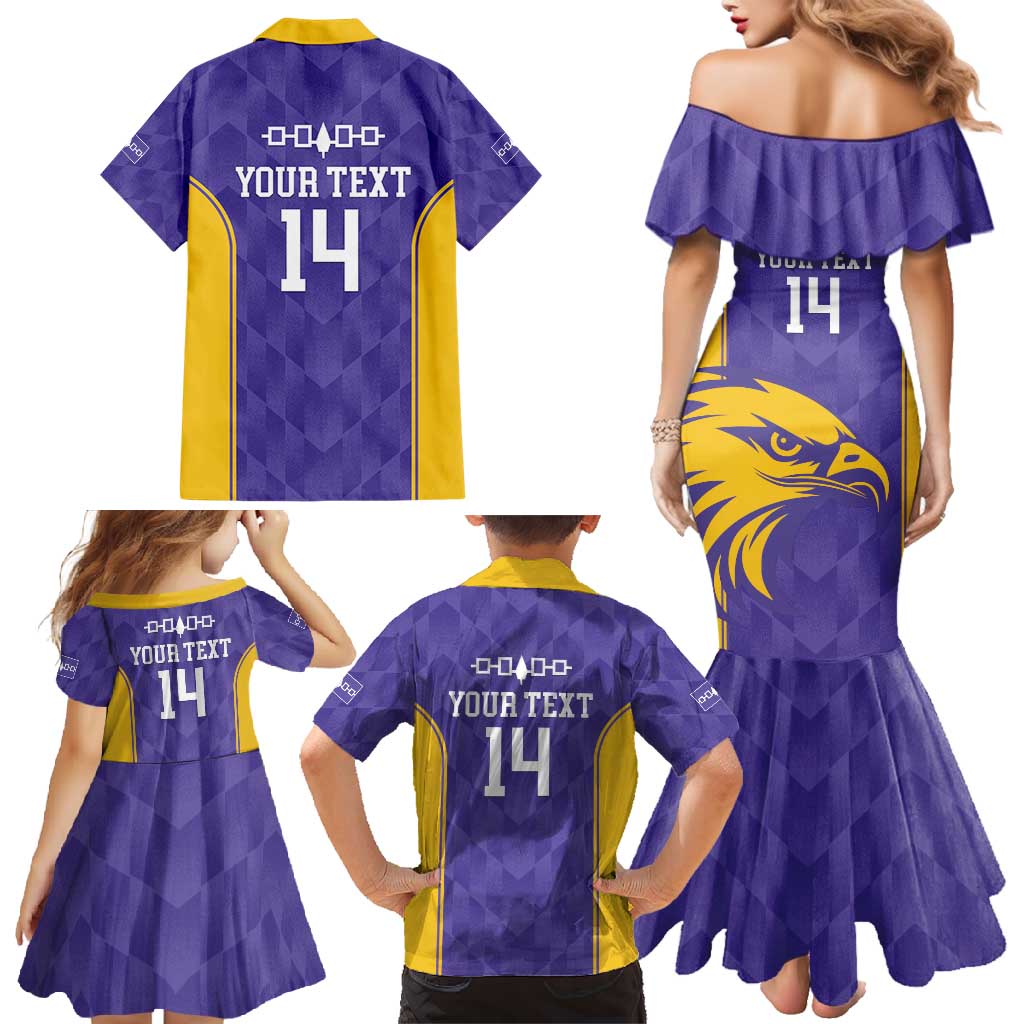 Custom Haudenosaunee Lacrosse Family Matching Mermaid Dress and Hawaiian Shirt 2025 Go Nationals
