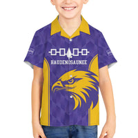 Custom Haudenosaunee Lacrosse Family Matching Off The Shoulder Long Sleeve Dress and Hawaiian Shirt 2025 Go Nationals