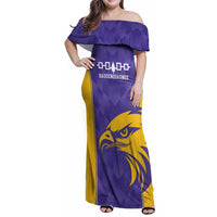 Custom Haudenosaunee Lacrosse Family Matching Off Shoulder Maxi Dress and Hawaiian Shirt 2025 Go Nationals