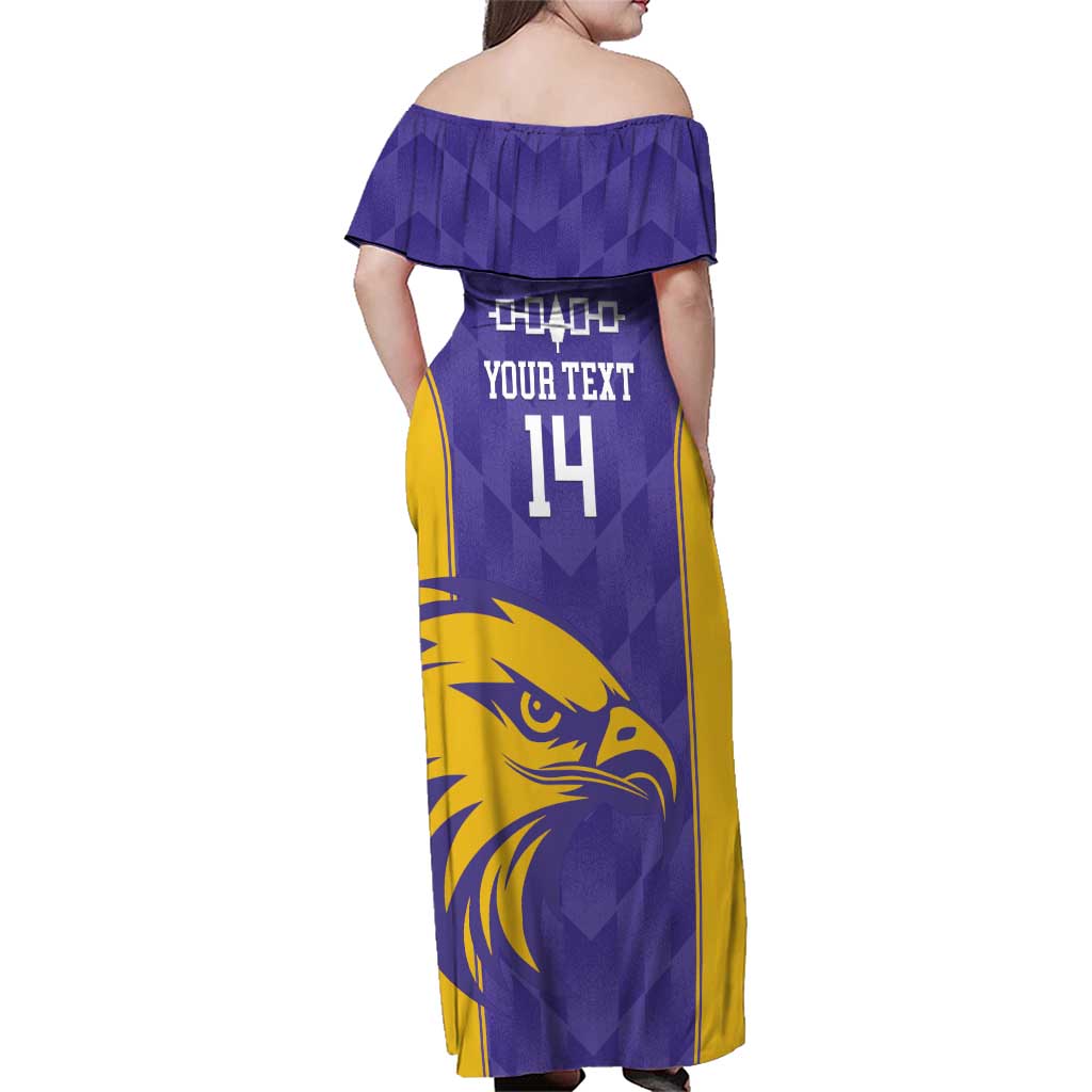 Custom Haudenosaunee Lacrosse Family Matching Off Shoulder Maxi Dress and Hawaiian Shirt 2025 Go Nationals