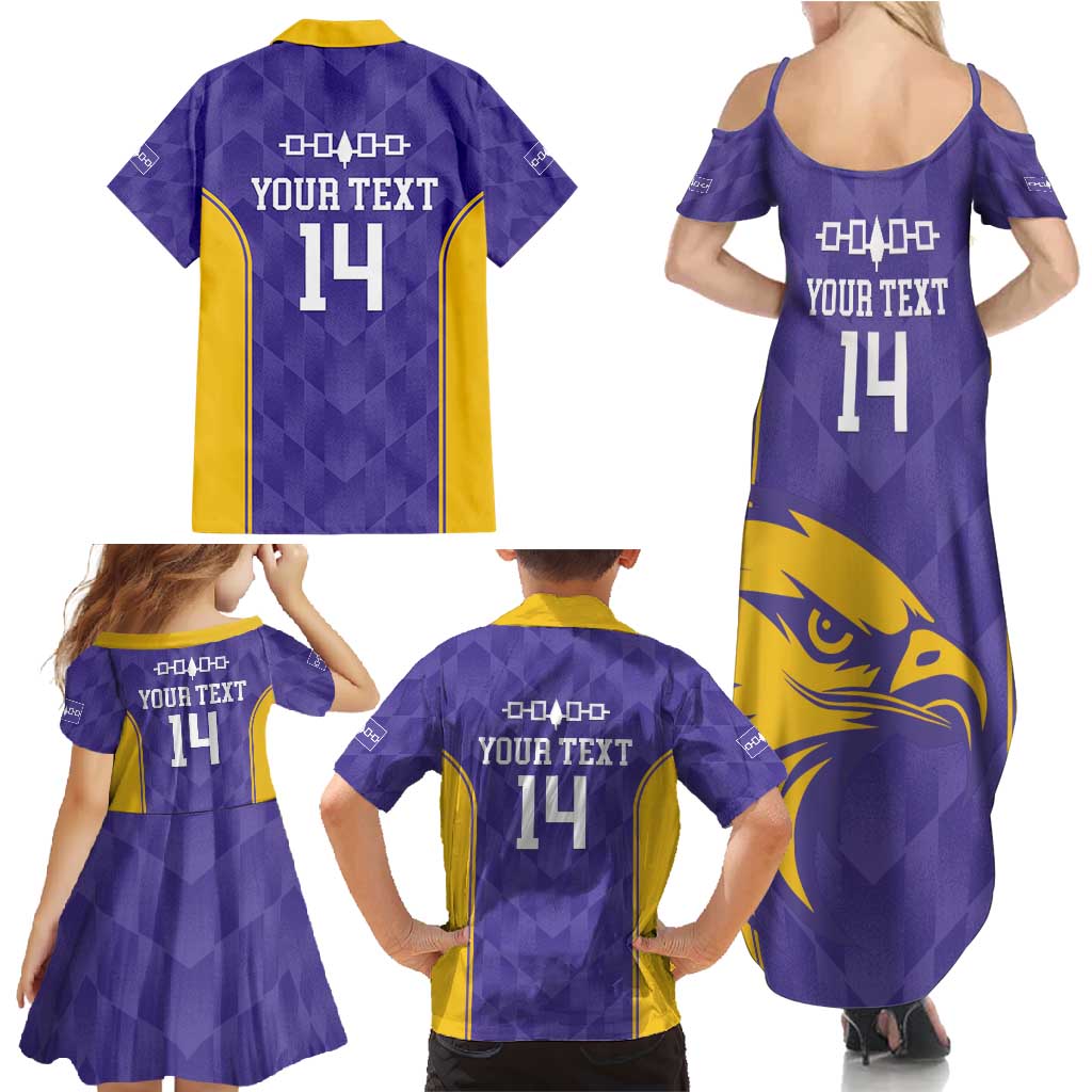 Custom Haudenosaunee Lacrosse Family Matching Summer Maxi Dress and Hawaiian Shirt 2025 Go Nationals