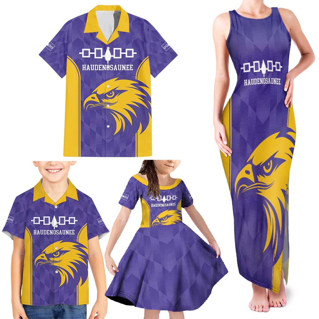Custom Haudenosaunee Lacrosse Family Matching Tank Maxi Dress and Hawaiian Shirt 2025 Go Nationals