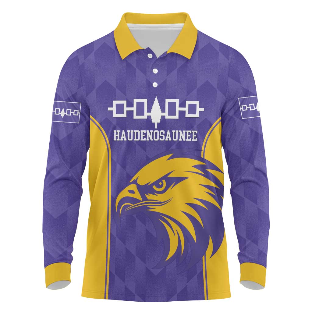 Custom Haudenosaunee Lacrosse Long Sleeve Polo Shirt 2025 Go Nationals