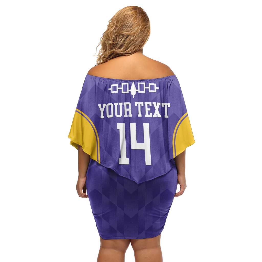 Custom Haudenosaunee Lacrosse Off Shoulder Short Dress 2025 Go Nationals