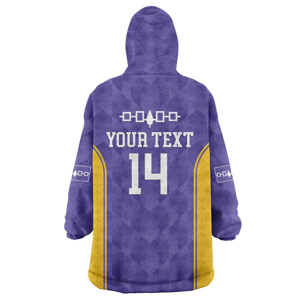 Custom Haudenosaunee Lacrosse Wearable Blanket Hoodie 2025 Go Nationals