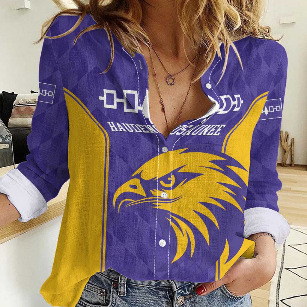 Custom Haudenosaunee Lacrosse Women Casual Shirt 2025 Go Nationals