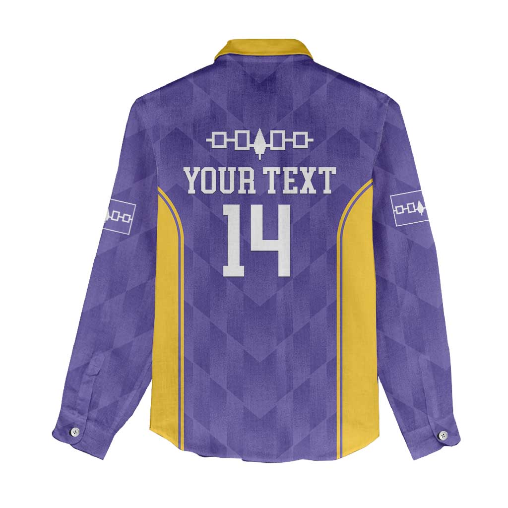 Custom Haudenosaunee Lacrosse Women Casual Shirt 2025 Go Nationals