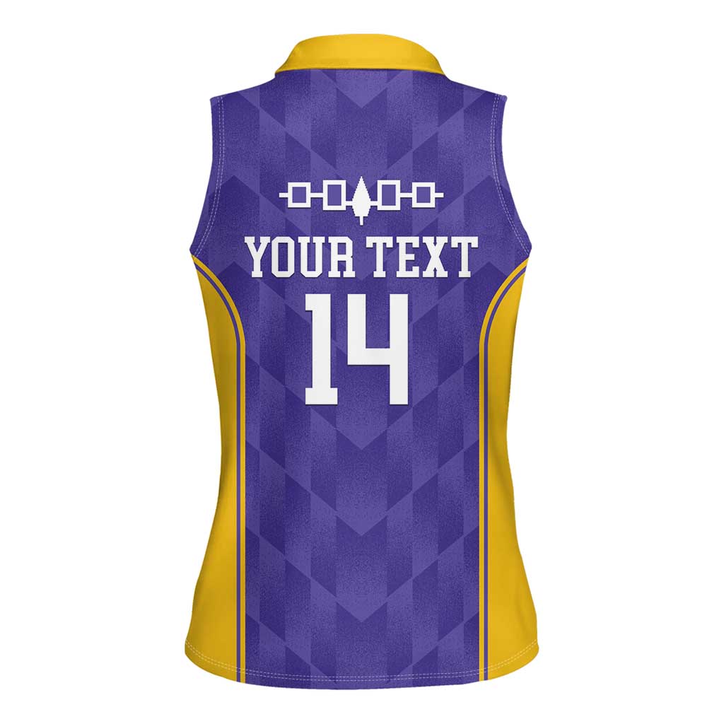 Custom Haudenosaunee Lacrosse Women Sleeveless Polo Shirt 2025 Go Nationals