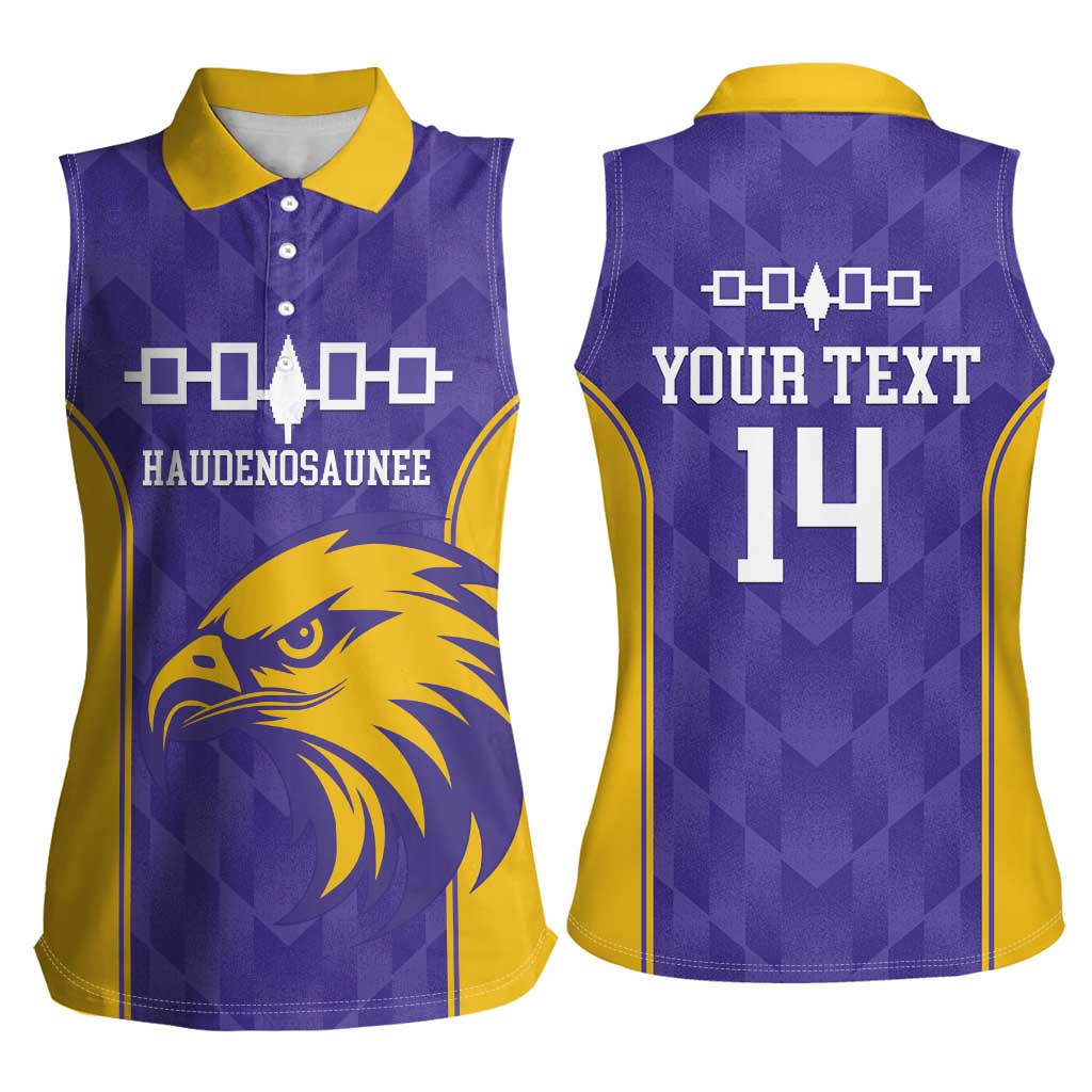 Custom Haudenosaunee Lacrosse Women Sleeveless Polo Shirt 2025 Go Nationals