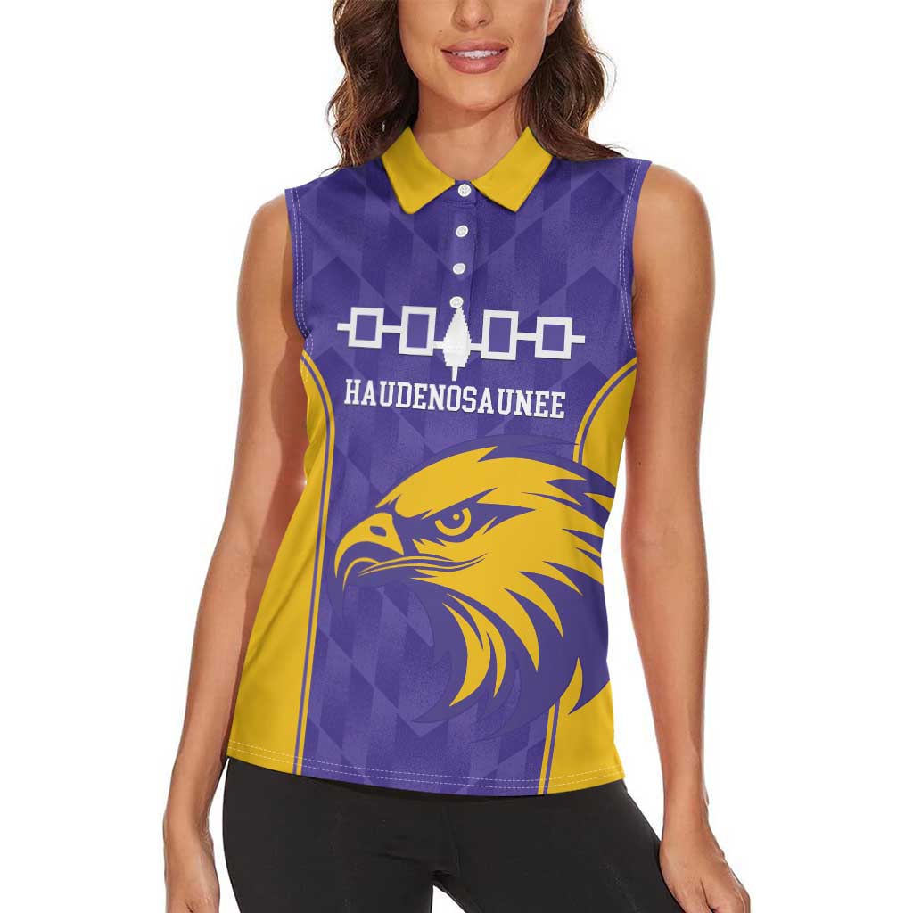 Custom Haudenosaunee Lacrosse Women Sleeveless Polo Shirt 2025 Go Nationals