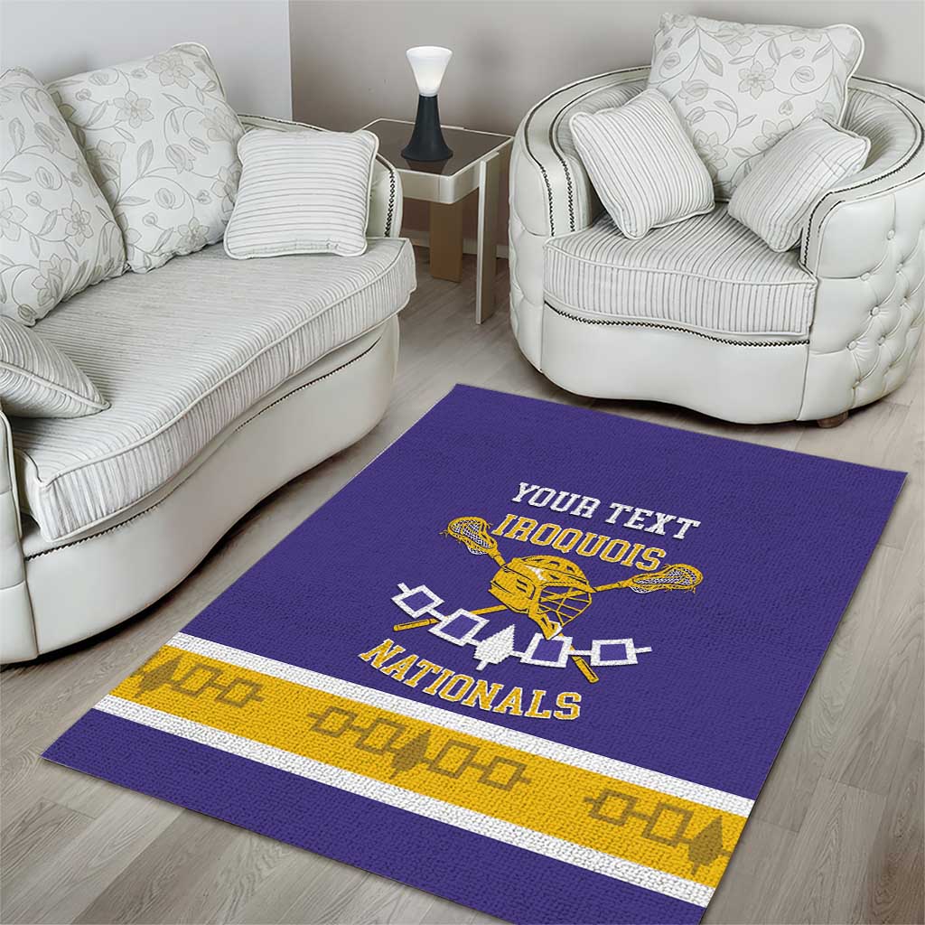 Custom Iroquois Lacrosse Area Rug Haudenosaunee Nationals