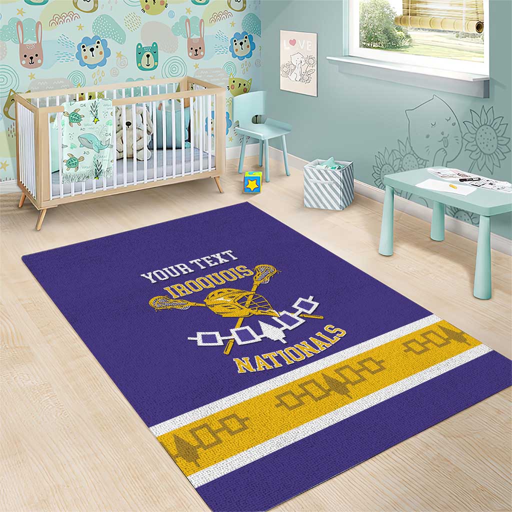 Custom Iroquois Lacrosse Area Rug Haudenosaunee Nationals