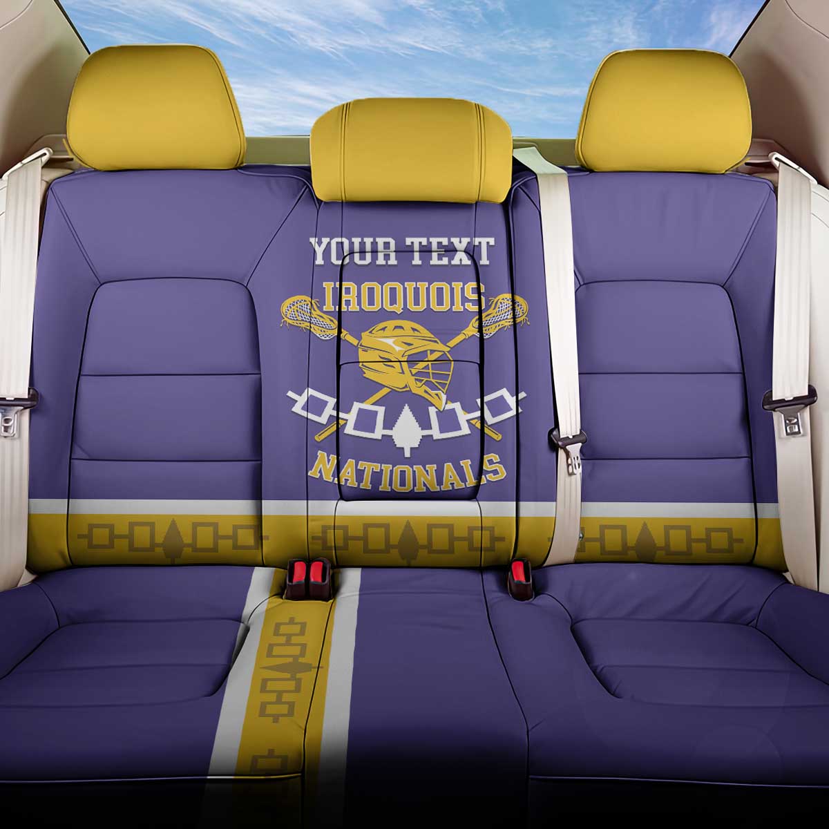 Custom Iroquois Lacrosse Back Car Seat Cover Haudenosaunee Nationals
