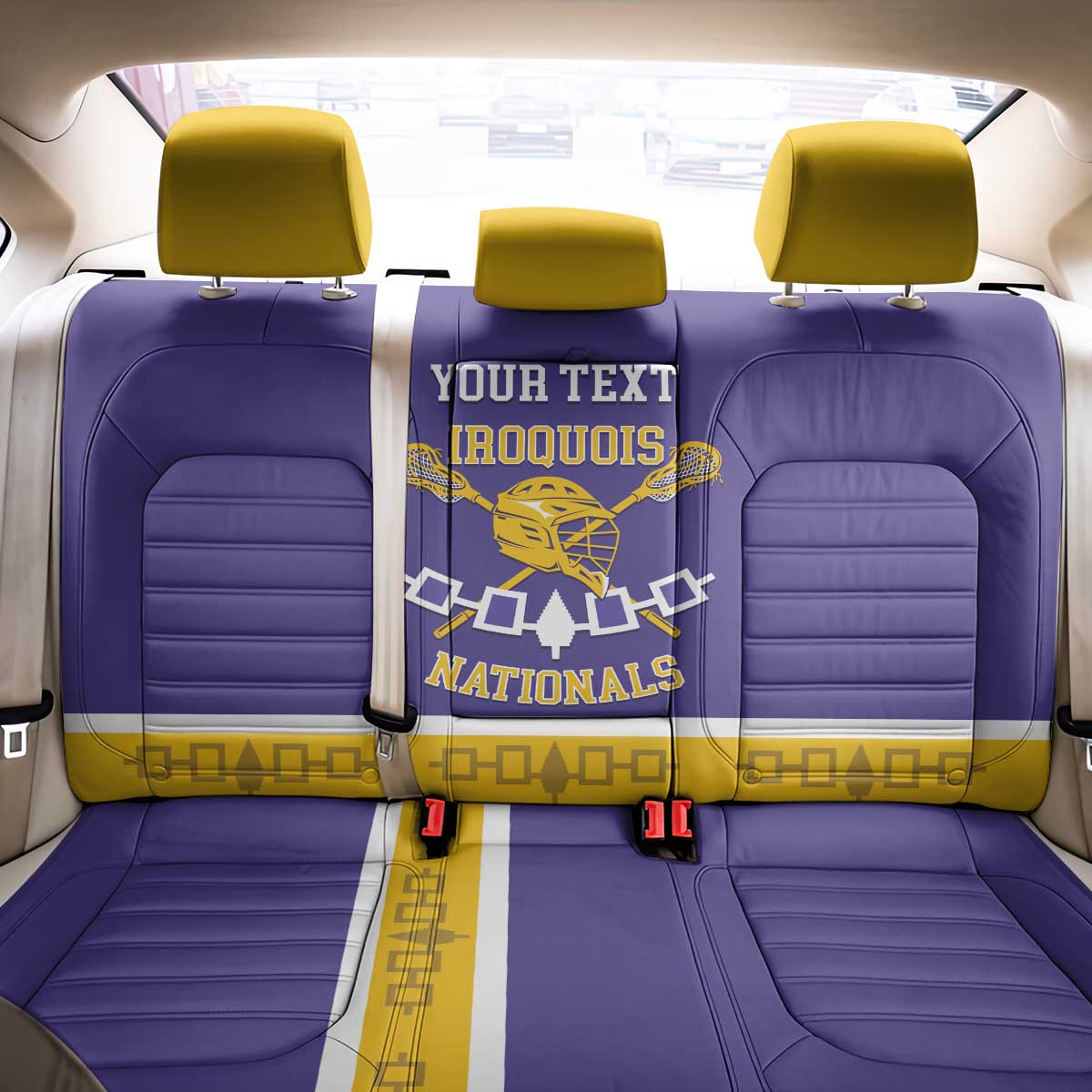 Custom Iroquois Lacrosse Back Car Seat Cover Haudenosaunee Nationals