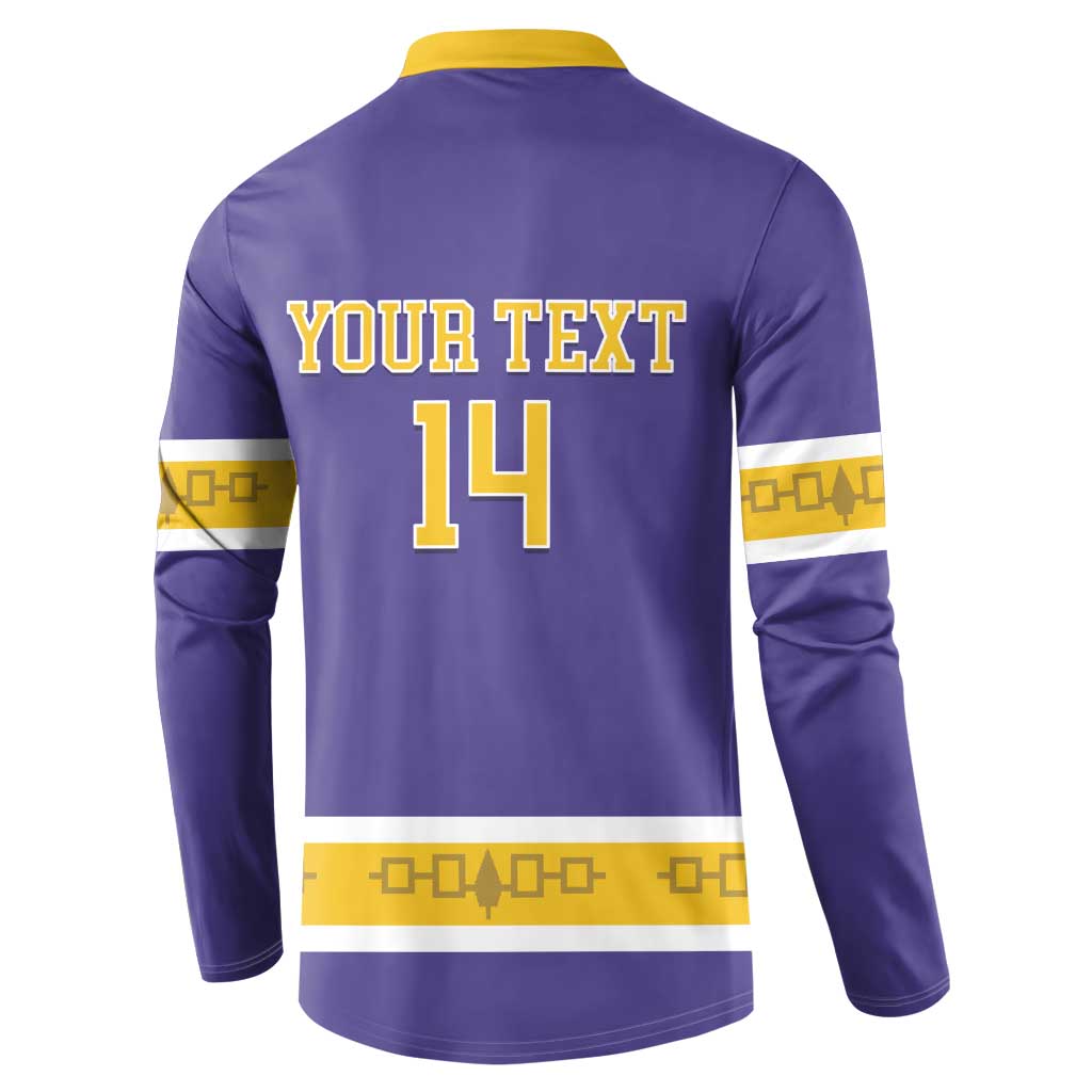 Custom Iroquois Lacrosse Button Sweatshirt Haudenosaunee Nationals