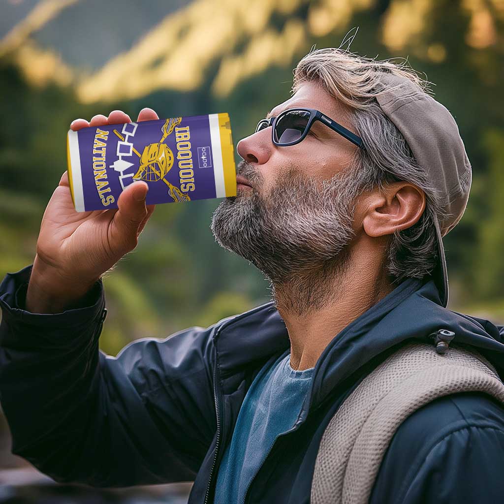 Custom Iroquois Lacrosse 4 in 1 Can Cooler Tumbler Haudenosaunee Nationals