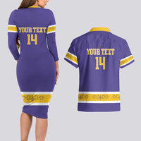 Custom Iroquois Lacrosse Couples Matching Long Sleeve Bodycon Dress and Hawaiian Shirt Haudenosaunee Nationals