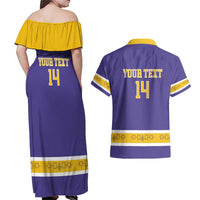 Custom Iroquois Lacrosse Couples Matching Off Shoulder Maxi Dress and Hawaiian Shirt Haudenosaunee Nationals