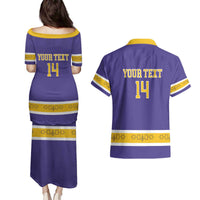 Custom Iroquois Lacrosse Couples Matching Puletasi and Hawaiian Shirt Haudenosaunee Nationals