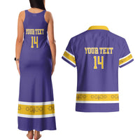 Custom Iroquois Lacrosse Couples Matching Tank Maxi Dress and Hawaiian Shirt Haudenosaunee Nationals